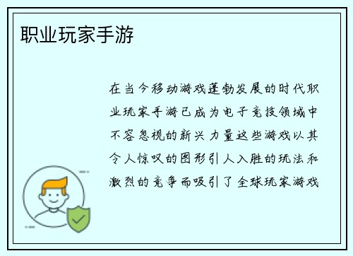 职业玩家手游